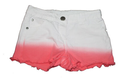  KURZE JEANS HOTPANS JEANSSHORTS SHORTS  WEISS APRICOTE PEPPERTS Gr. 140 WIE NEU