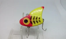 Vtg KAUTZKY LAZY IKE Shark Ike/Sail Shark yellow Lipless Crankbait Fishing Lure