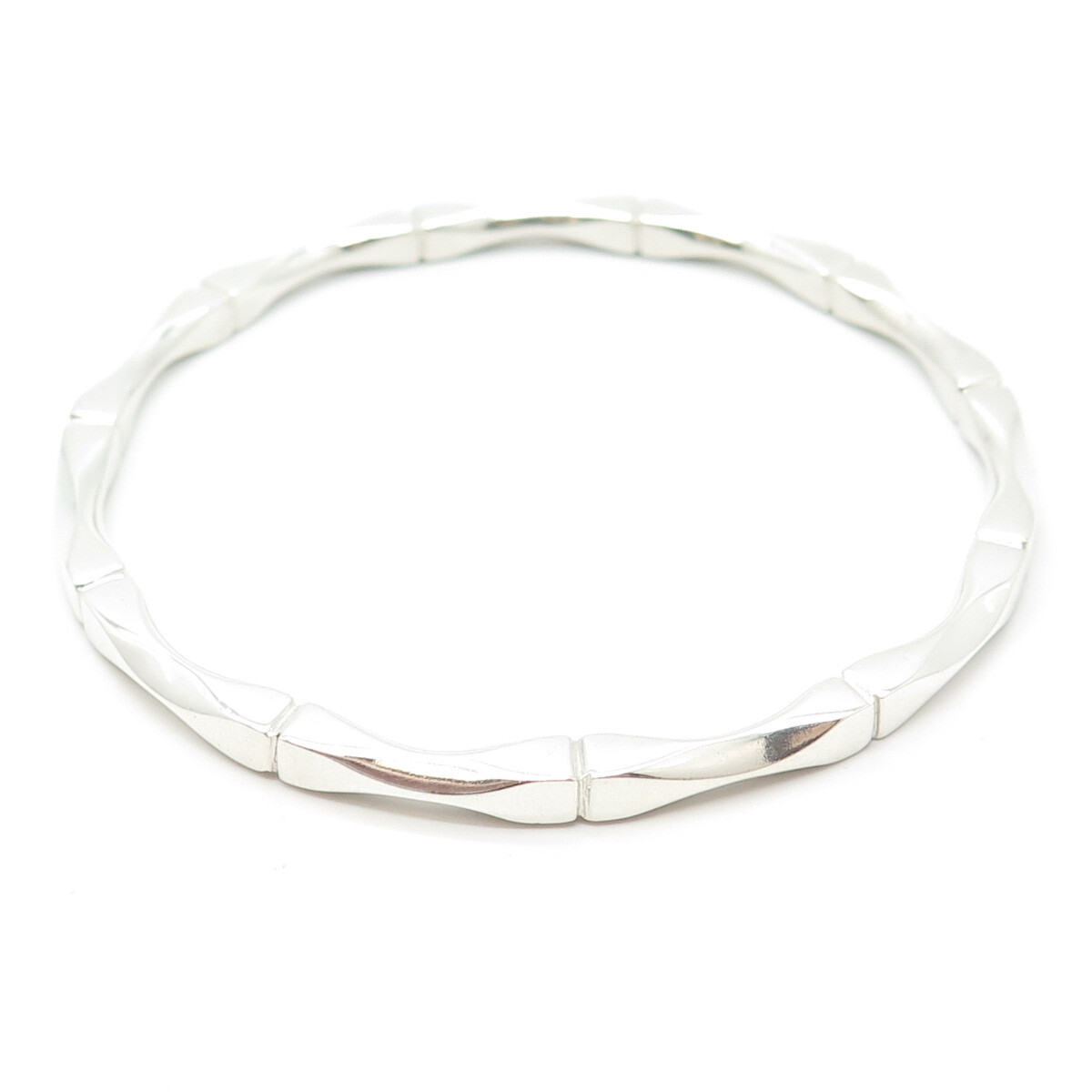 アクセサリー Sterling Silver Bamboo Bangle Vintage 925 Sterling Silver Vintage Mexico Bamboo Bangle Bracelet 8