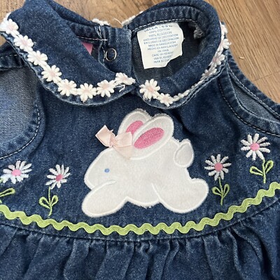 white christmas dresses Nelle Embroidered Denim Dress – Bonnie Jean main image 0