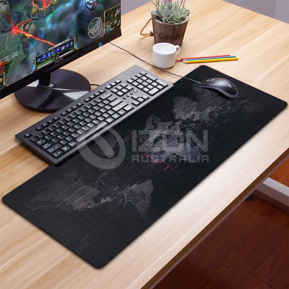 50X100cm Large World Map Mousepad Game Laptop Computer Mouse Keyboard Pad Mat - image 3 of 4
