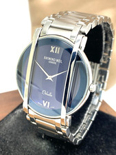 Orologio Uomo Raymond Weil 2010 Otello Quarzo Svizzero Quadrante Blu Acciaio Argento 37mm