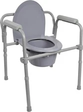 McKesson 3-in-1 Commode Chair Fixed Arms Steel Back Bar up to 350 lbs