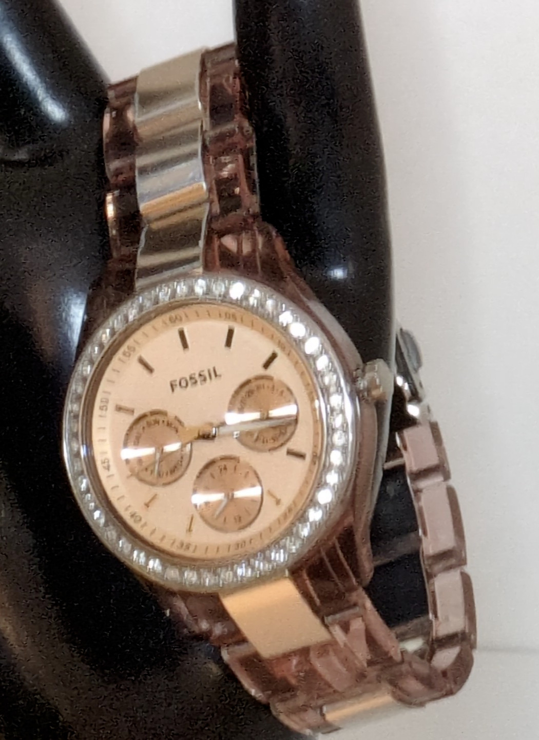 Fossil Stella Glitz Multifunction Translucent Ros… - image 2