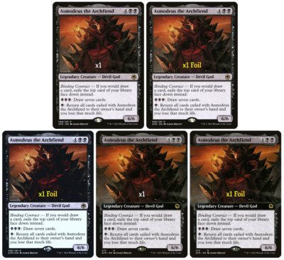 mtg forgotten realms top cards MTG Adventures in the Forgotten Realms AFR Asmodeus the Archfiend MINT  (SELECT)