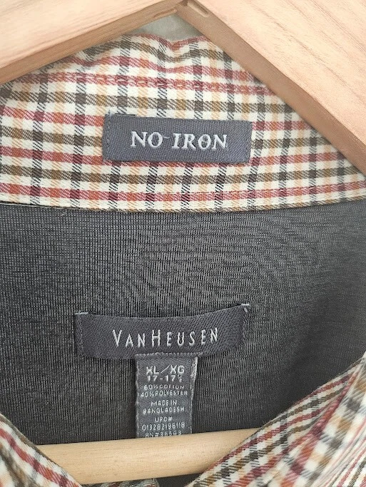Van Heusen manga larga sin planchar con botones XL 17-17,5 Foto 2 de 4