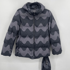 Uniqlo X Marimekko Gray Ultra Light Down Cocoon Parka Jacket Size Xxs