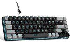 60 Teclado Mecanico Para Juegos Por Ciento, Mezcla De Grises Y Negros Teclas De