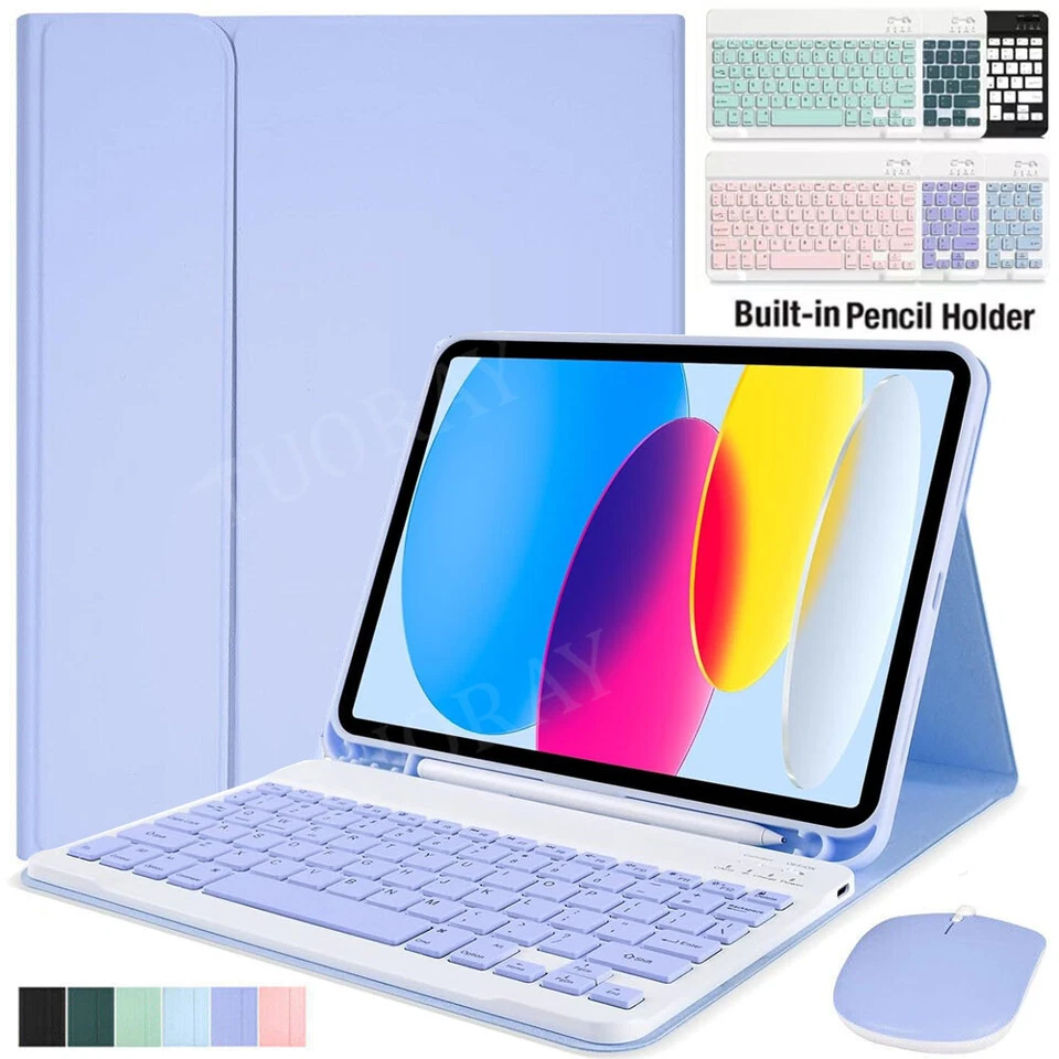 Keyboard Case Mouse For iPad 5/6/7/8/9/10/11th 11" A16 2025 Gen Pro Air 11 M3 - Image 2 of 4
