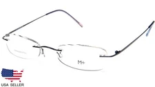 NEW M+ mod. 1036 ink /DARK BLUE EYEGLASSES GLASSES RIMLESS FRAME 48-19-155 B25mm