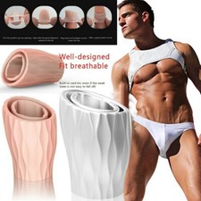 Soft Foreskin Penis Cock Ring Sleeve Delay Ejaculation Enlarge Enhancer Sex Toys