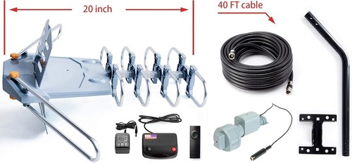 PBD WA2608 Digital verstärkte HDTV-Antenne für Außenbereich mit Montagemast & Verstärker 40 Fuß RG6 - Bild 3 von 10