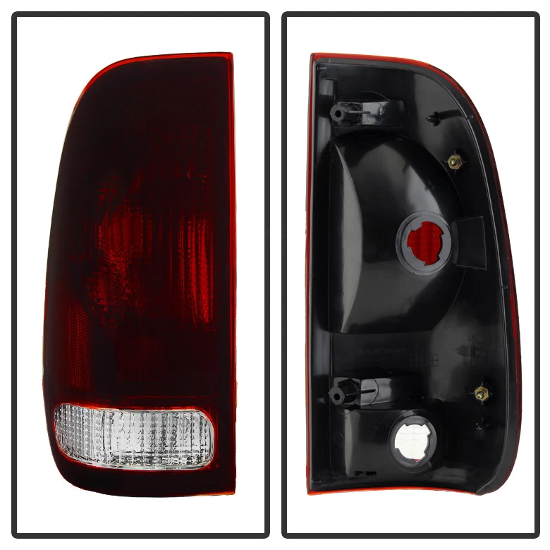 1997-2003 Ford F150 99-07 F250 F350 SuperDuty Red Smoke Tail Lights Brake Lamps - Image 3 of 4