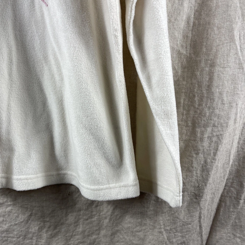 Bobbie & Brooks Women's Ivory Fleece Embroidered Cat Crewneck Pullover Size M - Image 4 of 4