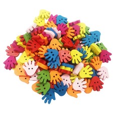 Bottoni Colorati in Legno Da 100 Pezzi Bottoni per Bambini a 2 Fori Bottoni