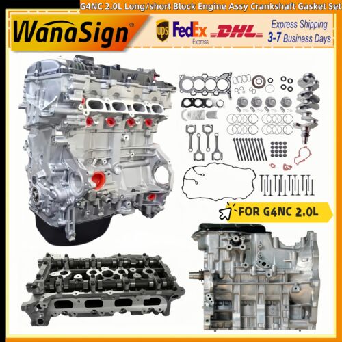 G4NC 2.0L Long/short Block Engine Assy Crankshaft Gasket Set For Hyundai Kia L4