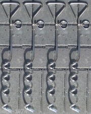 4 x MARQUEE HEAVY-DUTY STORM TIE DOWN GROUND ANCHOR Metal Stake PEG SPIRAL