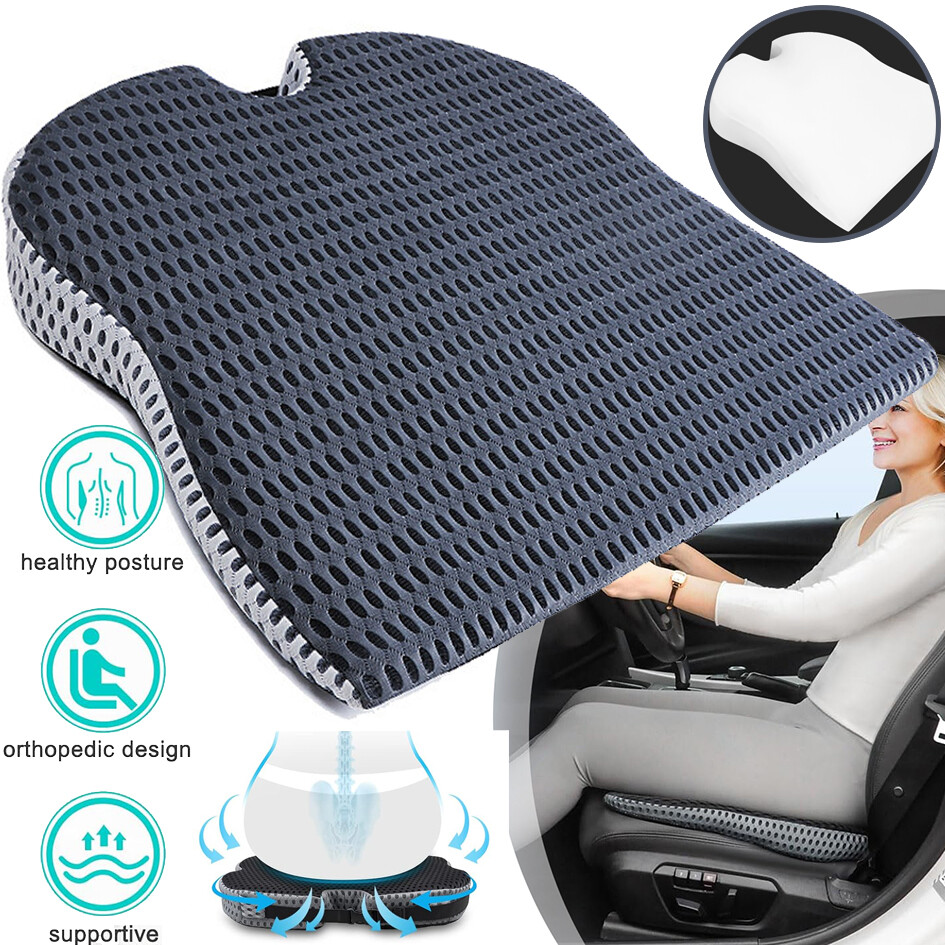 Autositzkissen Aus Memory-Schaum - Ergonomische Sitzerhöhung Für Bessere Sicht