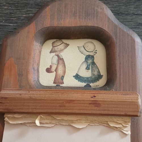 Tavola per appunti vintage in legno con blocco carta originale Cottagecore fattoria - Foto 2 di 9