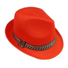 Short Brim Fedora Caps - Jazz Breathable Outdoor Cap Unisex Retro Gangster Hats