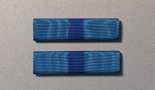 CORRECT SIZE Texas State Guard Achievement Ribbons-Made in USA -Moiré- Set of 2