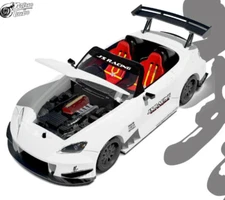 1/64 Metal HONDA S2000 J'S Racing w/ Interior/Engine Model Car *LIMITED* -WHITE-