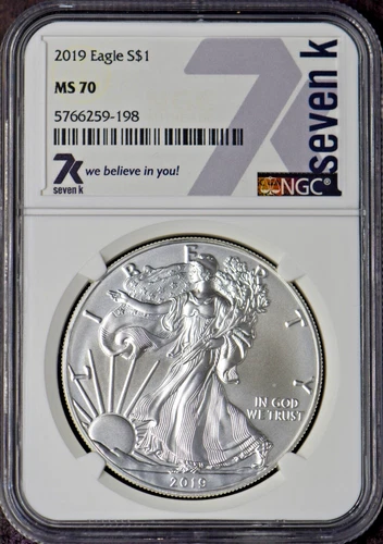 2019 American Silver Eagle - 7K NGC MS70 - ✪COINGIANTS✪