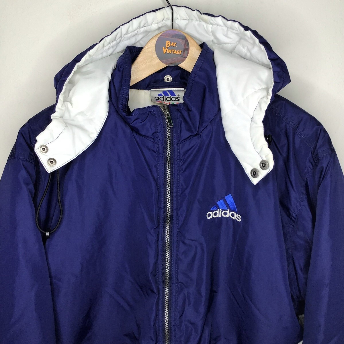 Vintage 90s Adidas 3 stripes puffer jacket youth xl adult Vintage 90s Adidas 3 stripes puffer jacket youth xl adult