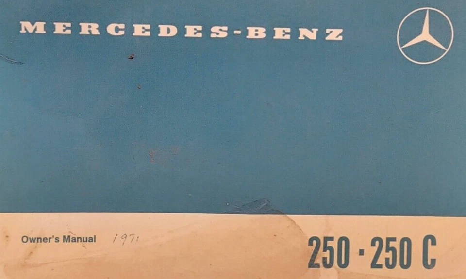 Mercedes-Benz 250 C 1971 libro manual de servicio para propietarios Foto 2 de 2