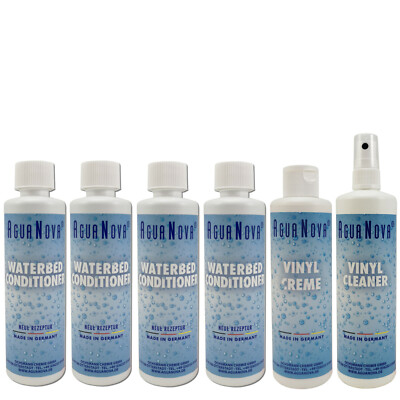 AGUANOVA 4x Conditioner 1x Vinylcleaner 1x Vinylcream für Wasserbett Matratzen