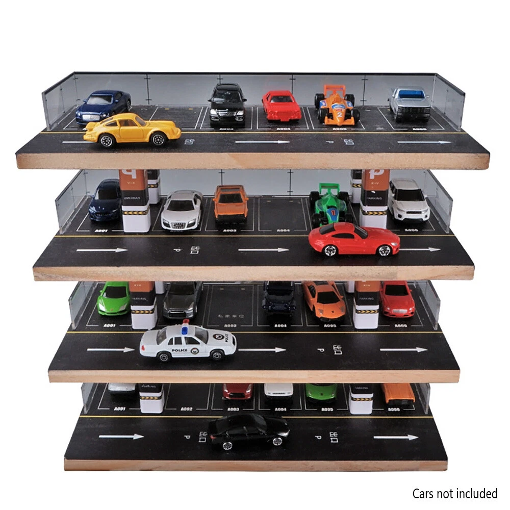4-Story Diorama 1/64 Car Garage Model Parking Lot Backdrop Display Scene Model