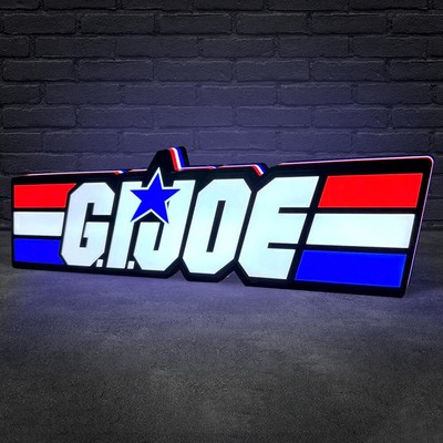 G.I. JOE Logo & Cobra Logo 3D Printed LED Lightbox Arcade Decor 