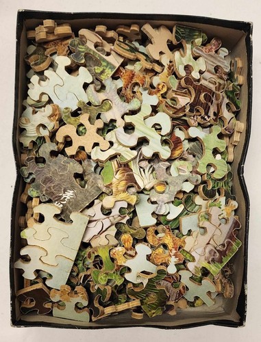 Very Old Rare 3 Ply Wood Jigsaw Puzzle CHICKENS Rooster 200+ Pieces - Picture 6 of 10