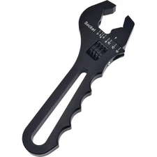 Adjustable Wrench Aluminum Tool Spanner 3AN-16AN for Hose End Fitting Black