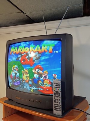   Symphonic 19'' Retro CRT Gaming TV Tested Working W Remote Retro Gaming Ready 