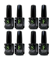 Jessica GELeration Gel Kit - 4 Base (START) + 4 Top Sealer (FINISH) 0.5oz/15ml