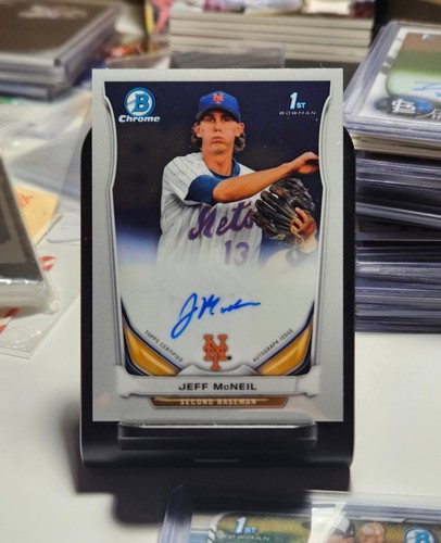 Jeff McNeil #JMC 2014 Bowman Chrome Autograph Prospects card