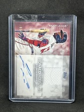 2020 Topps Major League Material Autographs Ronald Acuna Jr. Jersey Auto /25 Sh