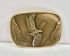 Vintage 1982 Smith  Wesson Belt Buckle Brass American Traditions Model 677