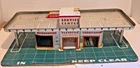 Vintage 50s, 60s Marx Tin Litho Day & Night Gas Station Service Center Playset