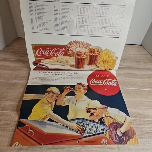Vintage Coca-Cola 17 Month Calendar Sep. 1989 - Jan 1991 NOS - Picture 4 of 9