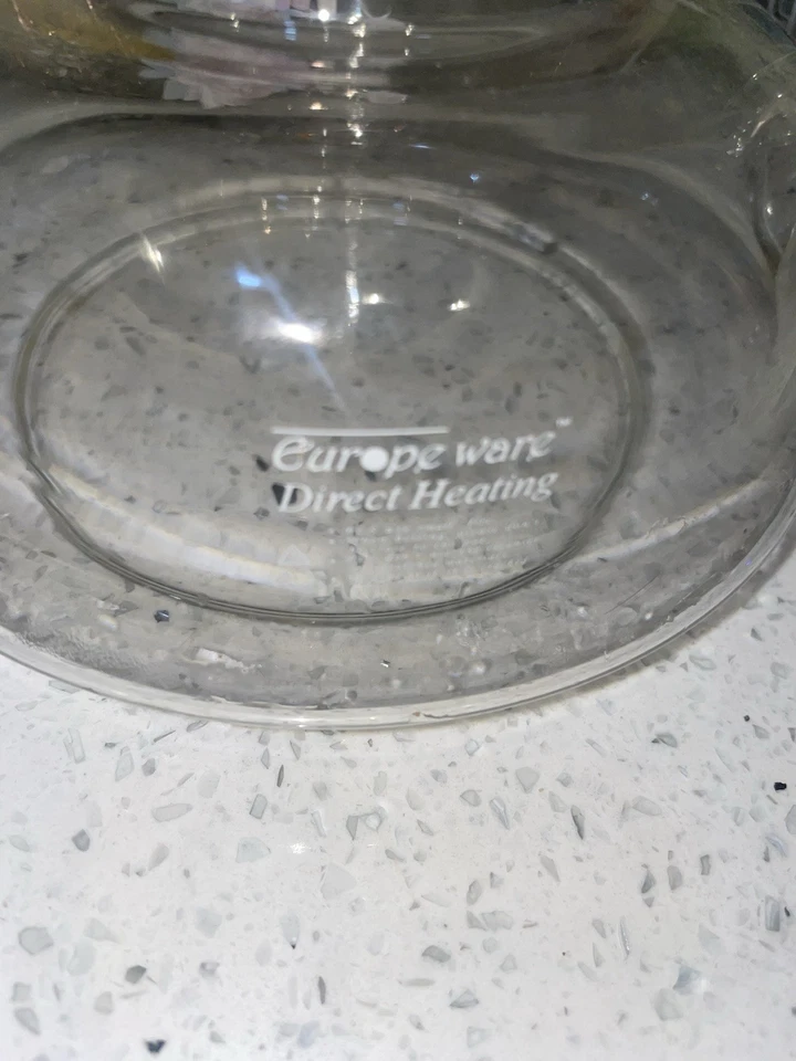 EuropeWare Pastel Flowers European Style Glass Stovetop Tea Kettle. AS IS - Image 2 of 4