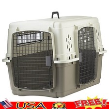 Two Door Pet Crate Easy Clean Air Transport Approved Pet Kennel Medium Dogs New