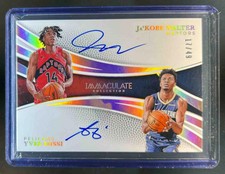 2024-25 Immaculate Ja'Kobe Walter Yves Missi Dual Auto #17/49 Raptors