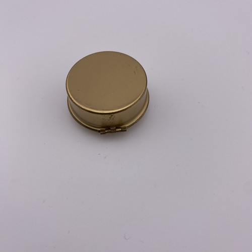 Catholic Pyx Gold-Tone Metal w/ Chalice & Cross Symbol Host Containerr Eucharist - Picture 5 of 12
