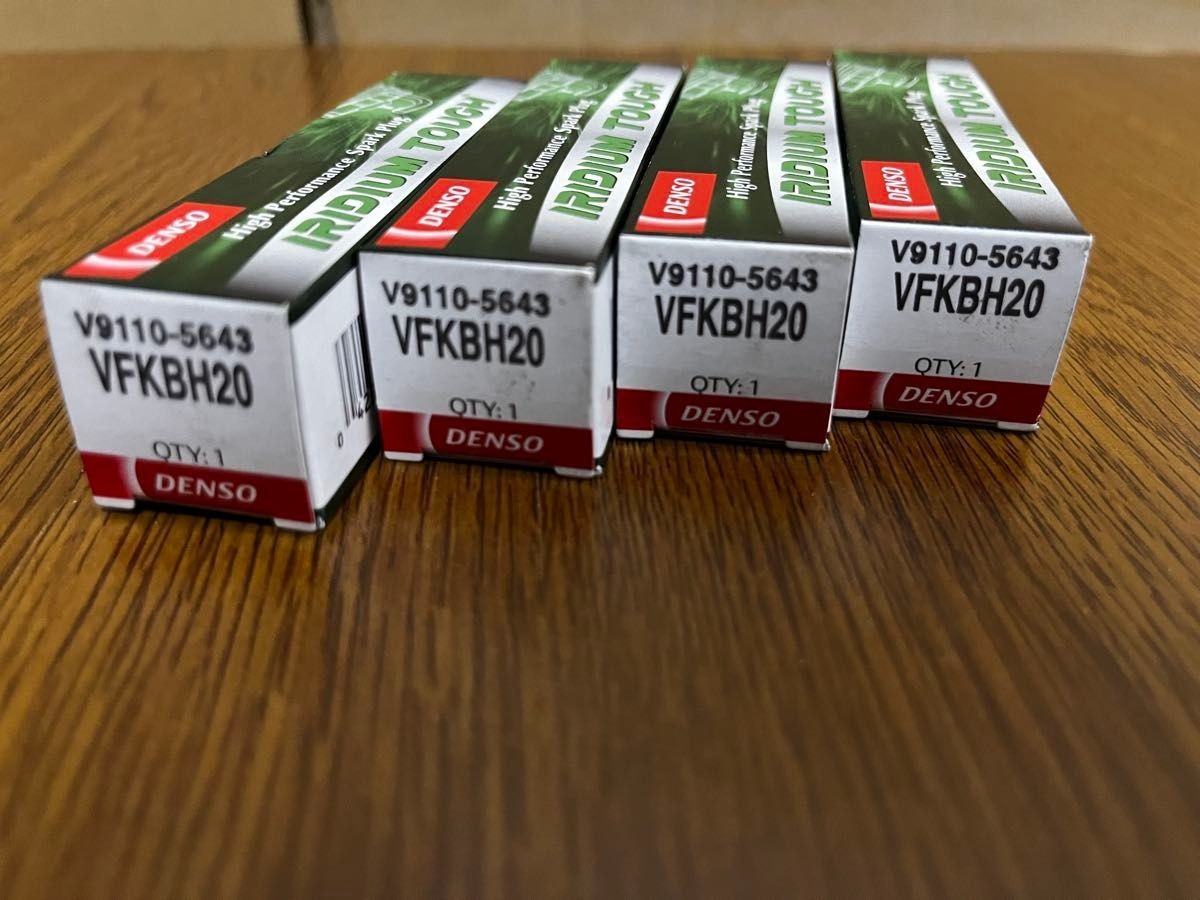 4x DENSO IRIDIUM TOUGH Spark Plug VFKBH20 V9110-5643 LongLife High Performance
