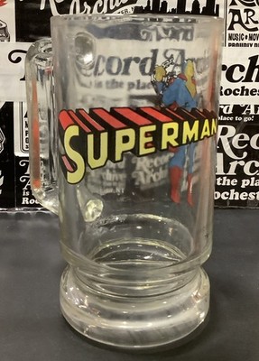 VINTAGE 1978 DC COMICS Superman Collectible Glass Mug