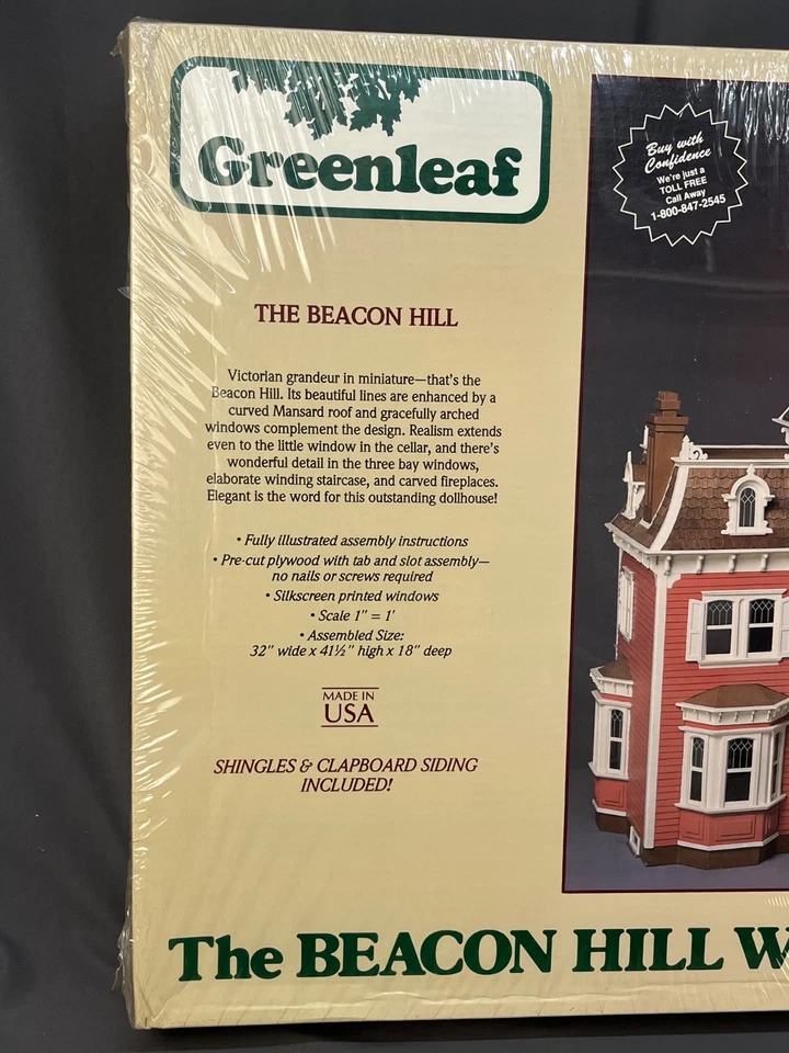 1983 Greenleaf THE BEACON HILL деревянный кукольный домик набор #8002 новый в заводской упаковке - Изображение 2 из 4