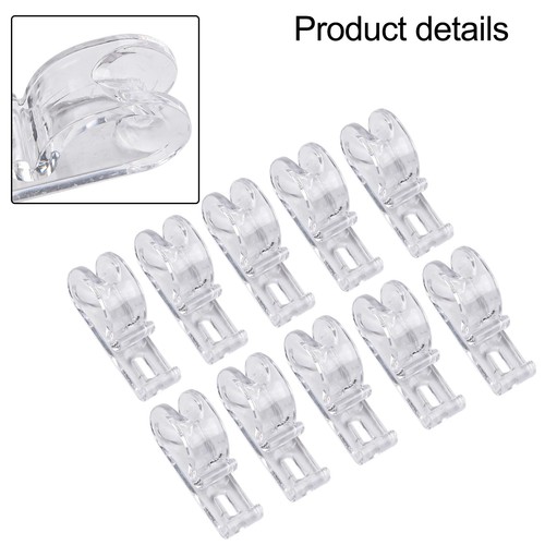 Sturdy and Long Lasting Transparent Hooks for Sheer Curtains Pack of 20 - Photo 3/12