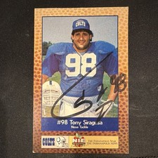 Tony Siragusa Colts Gridiron Geography #98 Nose Tackle Autographed